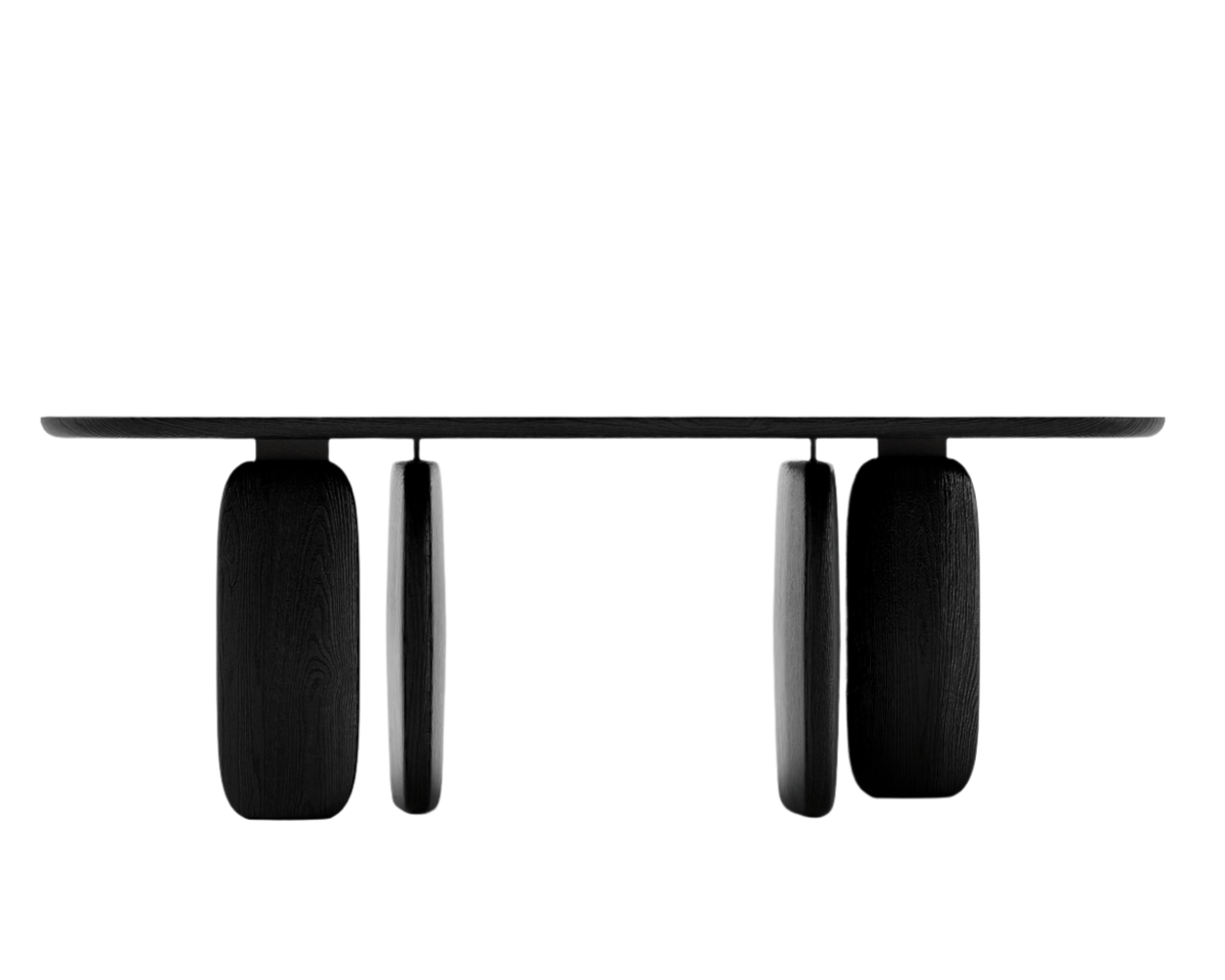 Tommy Franks Dining Underline 210 Dining Table - Black Oak House of Isabella UK