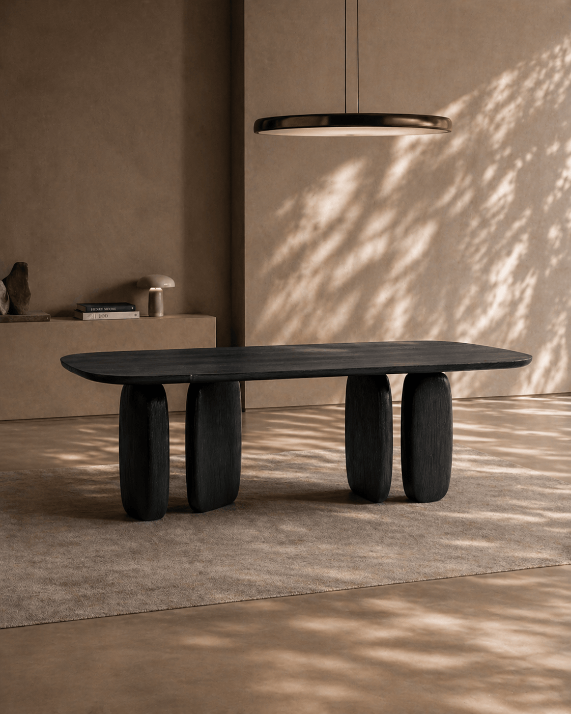 Tommy Franks Dining Underline 210 Dining Table - Black Oak House of Isabella UK