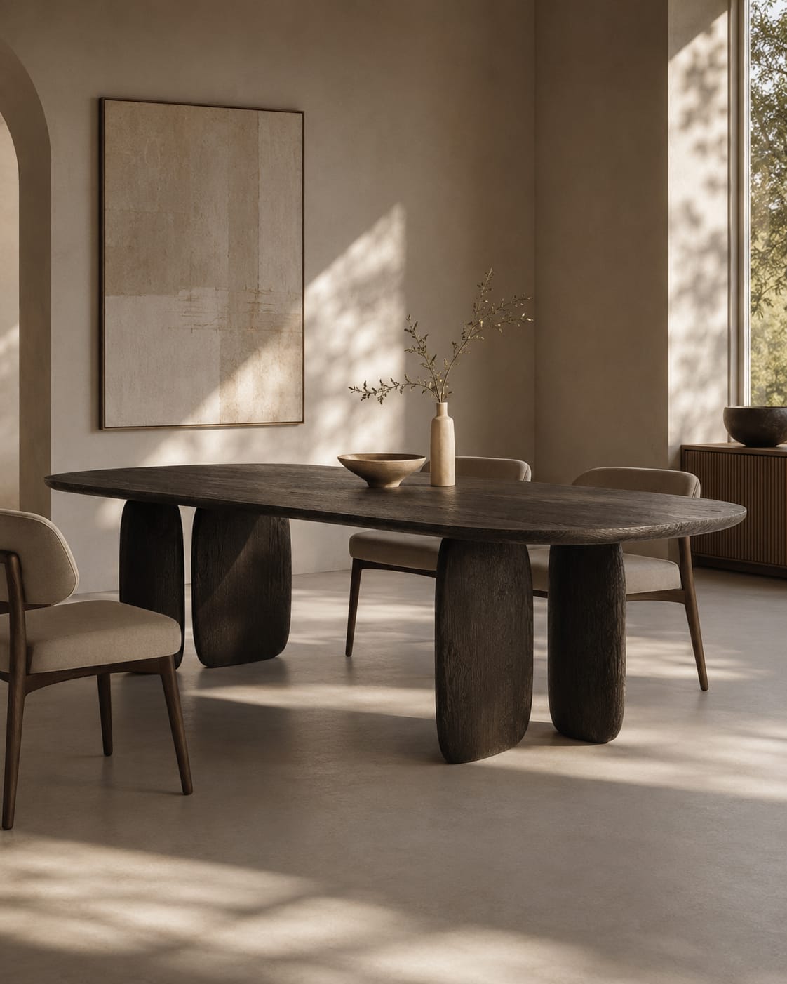 Tommy Franks Dining Underline 240 Dining Table - Black Oak House of Isabella UK