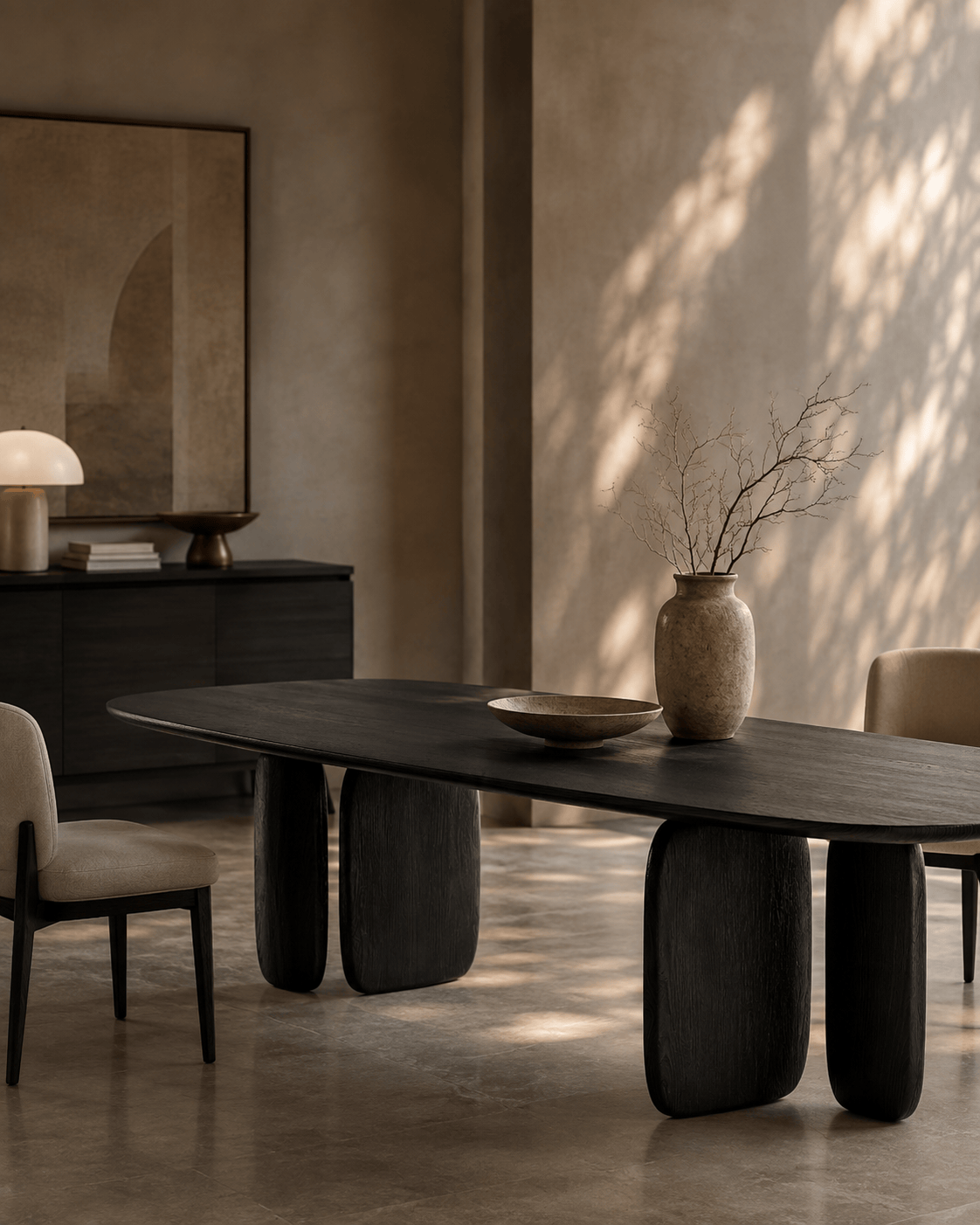 Tommy Franks Dining Underline 280 Dining Table - Black Oak House of Isabella UK