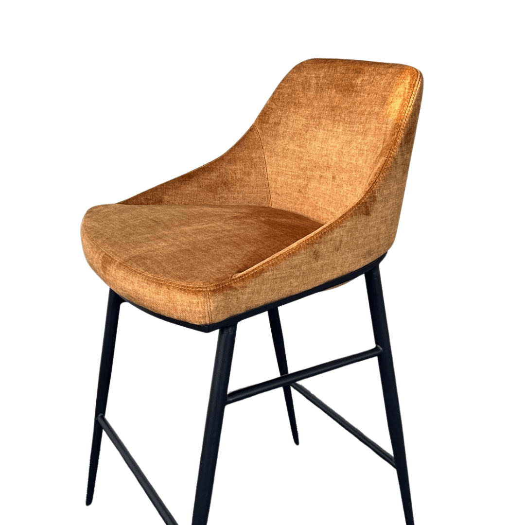 Vai Barstool - Bella Velour Amber.