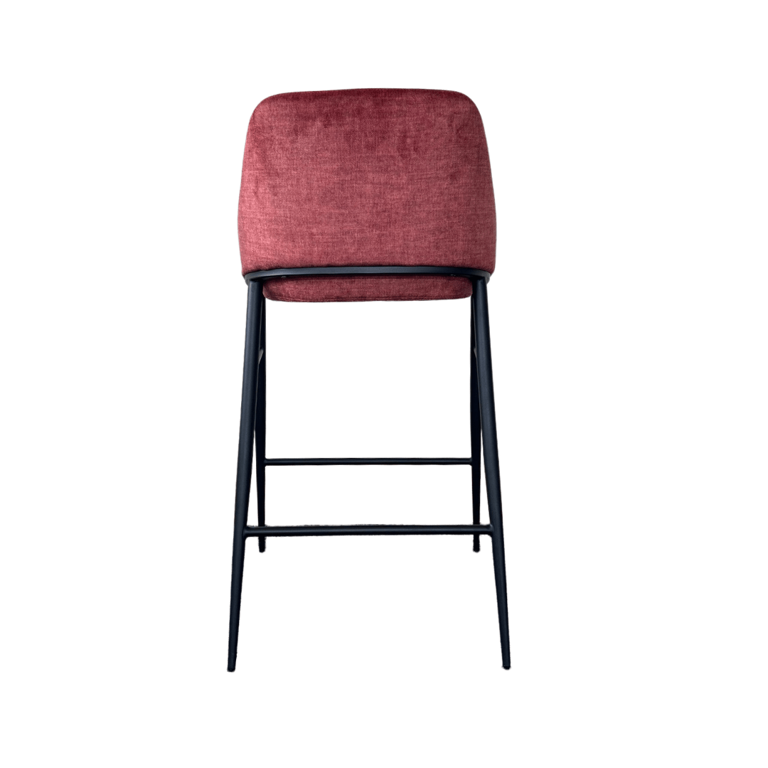 Vai Barstool - Bella Velour Coral.