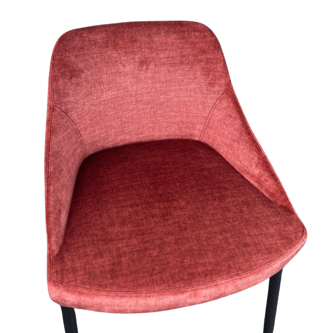 Vai Barstool - Bella Velour Coral.