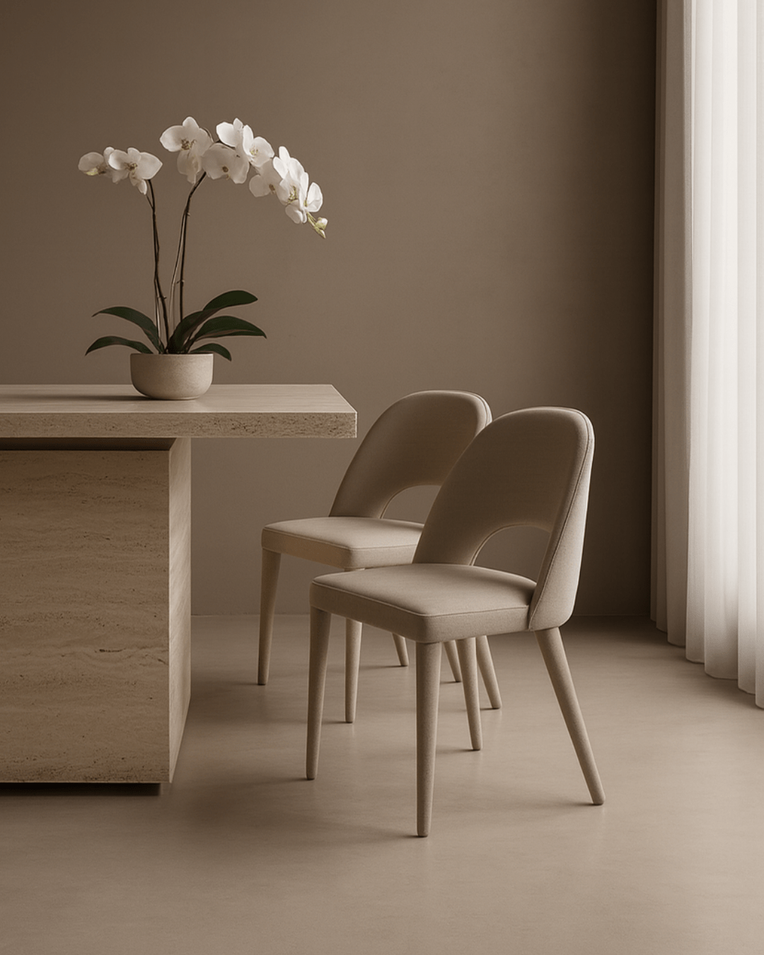 Tommy Franks Dining Van Dining Chair - Set of 2 - Dark Marble House of Isabella UK