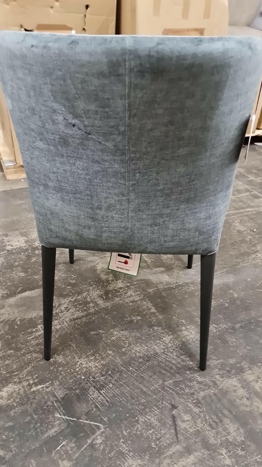 Varsi Dining Chair - Bella Blue Velvet - Set of 2 ( Marked ) | OUTLET.