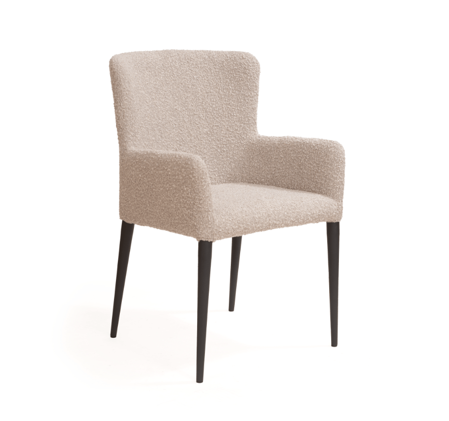 Varsi Dining Chair - Set of 2 - Chex Bouclé Steam.