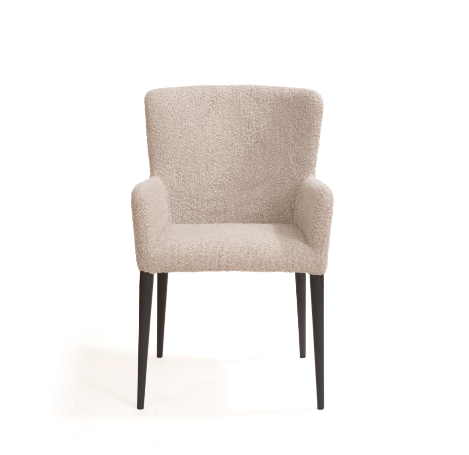 Varsi Dining Chair - Set of 2 - Chex Bouclé Steam.
