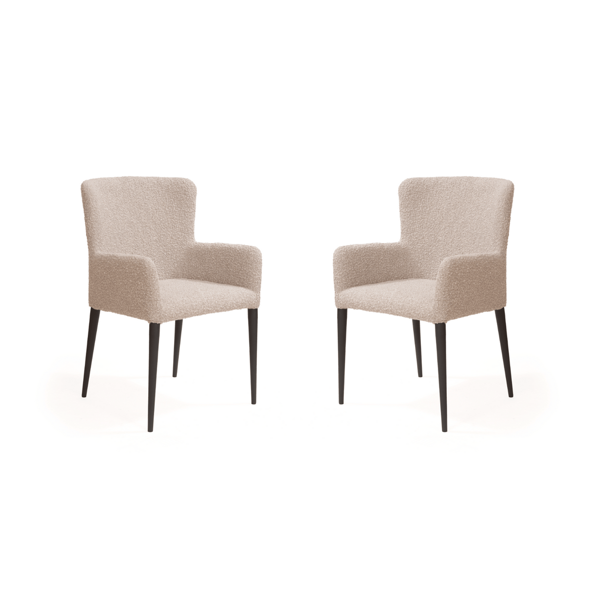 Varsi Dining Chair - Set of 2 - Chex Bouclé Steam.