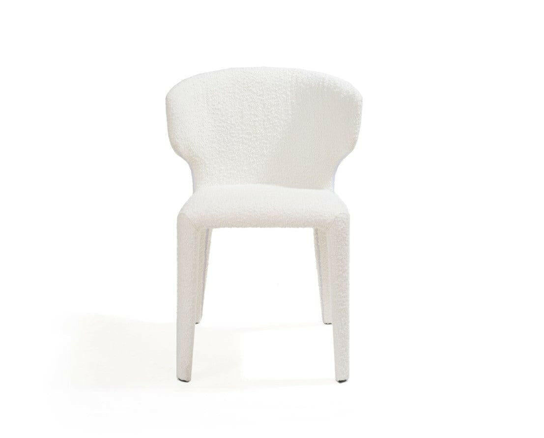 Vela Dining Chair - Chex Polar BouclÃ©.