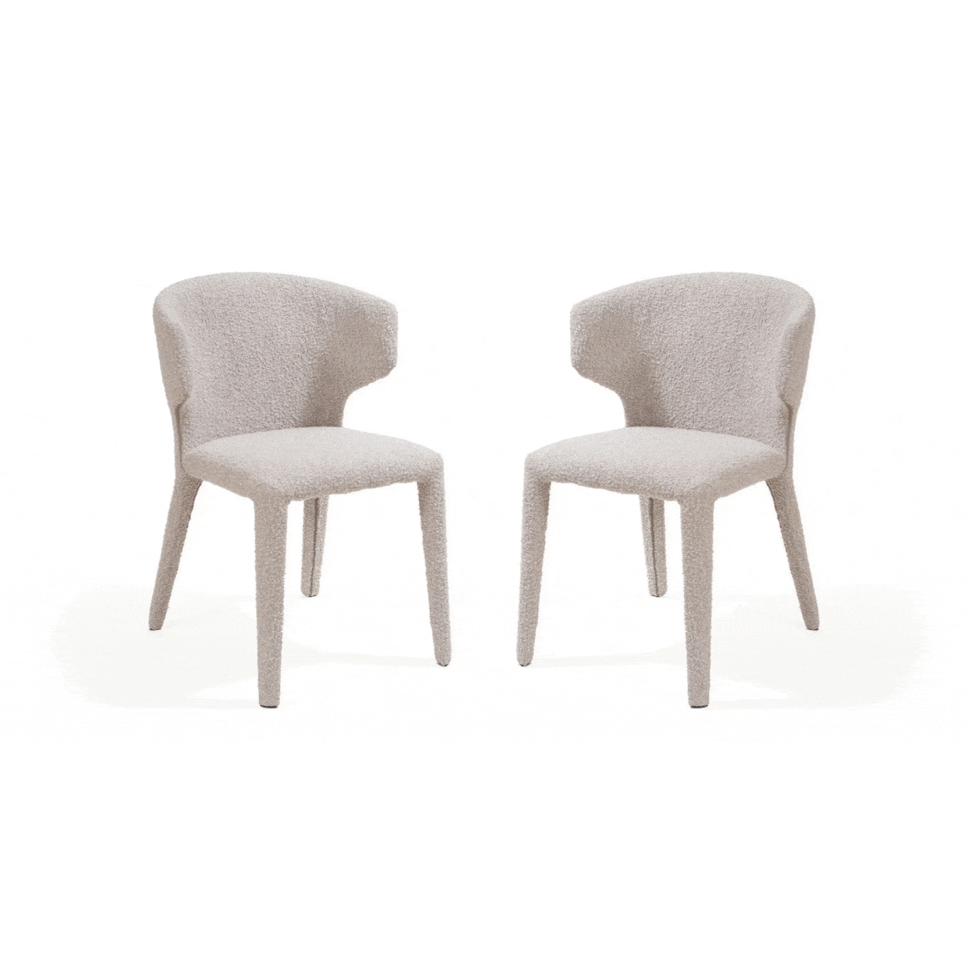 Tommy Franks Dining Vela Dining Chair - Set of 2 - Chex Steam Bouclé House of Isabella UK