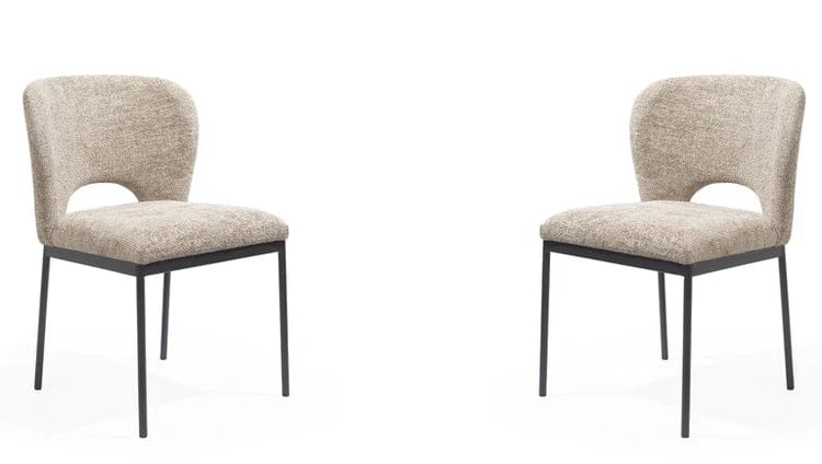 Wolfie Dining Chair - Set of 2 -Taupe.