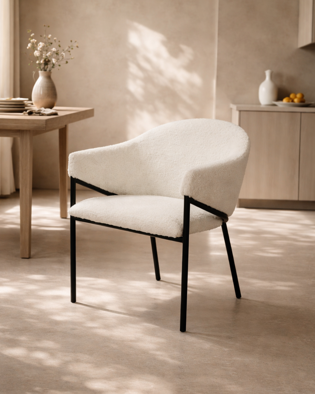 Tommy Franks Living Aidan Armchair - Polar Bouclé - Set of 2 House of Isabella UK