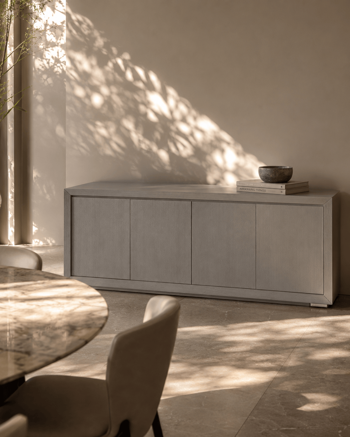 Tommy Franks Living Alida Buffet - Light Grey Oak House of Isabella UK