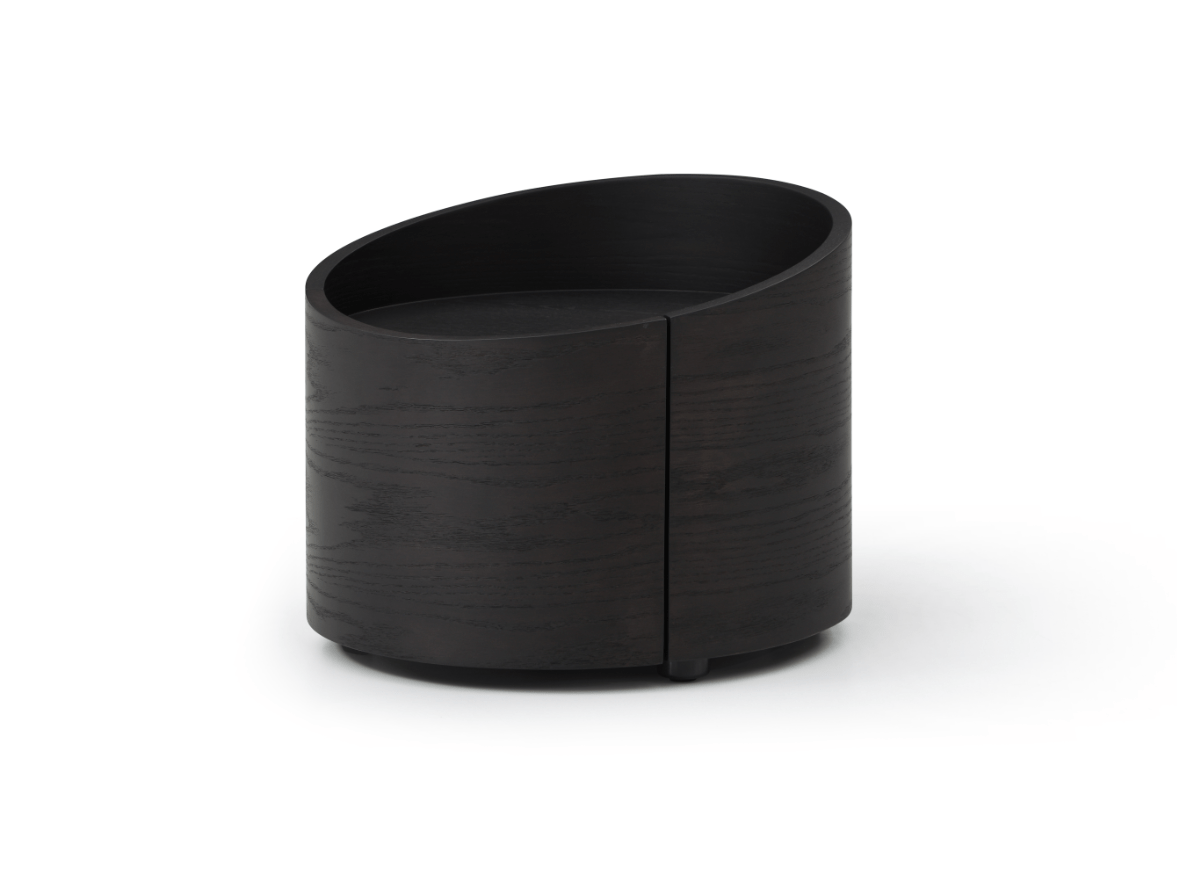 Amond Bedside - Smoke Oak.