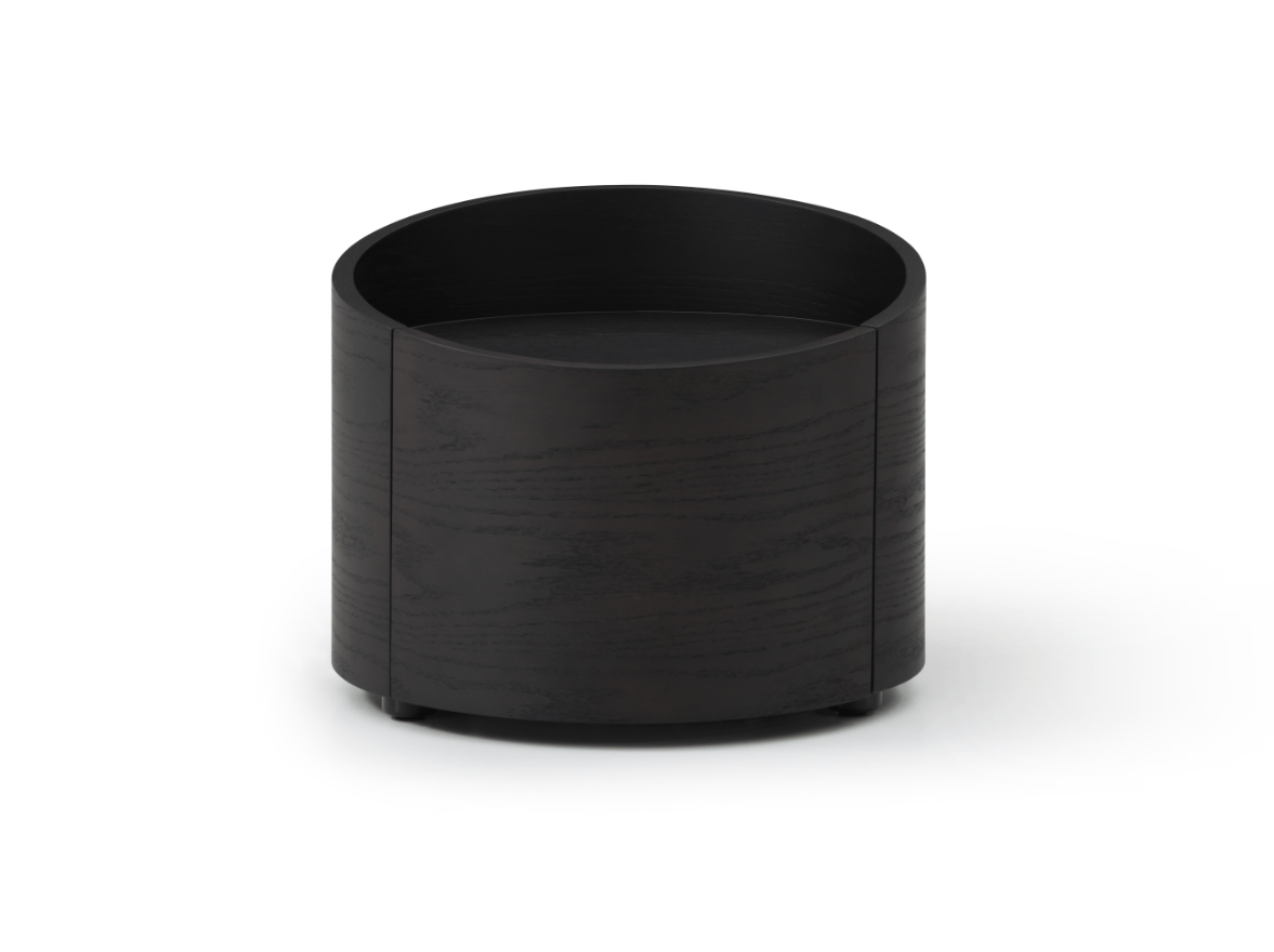 Amond Bedside - Smoke Oak.