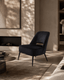 Tommy Franks Living Avesa Lounge Chair - Black Velvet House of Isabella UK