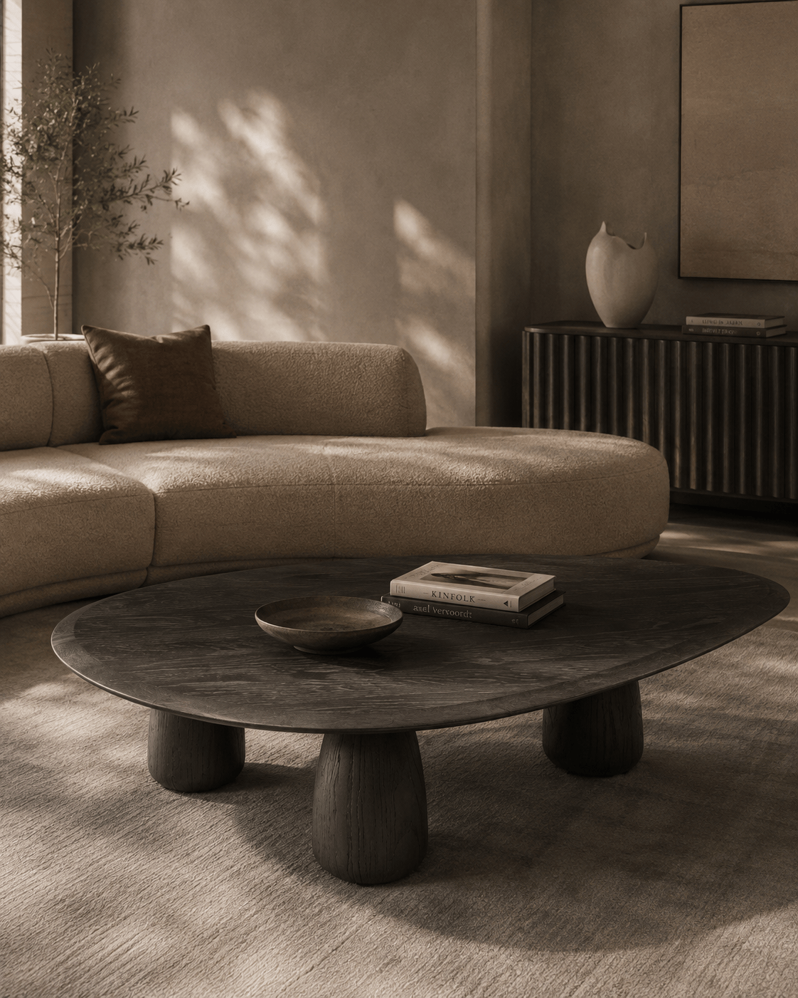 Tommy Franks Living Basilca Coffee Table - Matte Black House of Isabella UK