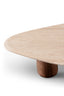 Tommy Franks Living Basilca Coffee Table - Walnut Travertine House of Isabella UK