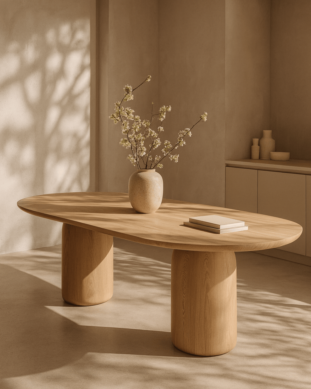 Tommy Franks Living Basilca Dining Table 240 - Ash Oak House of Isabella UK