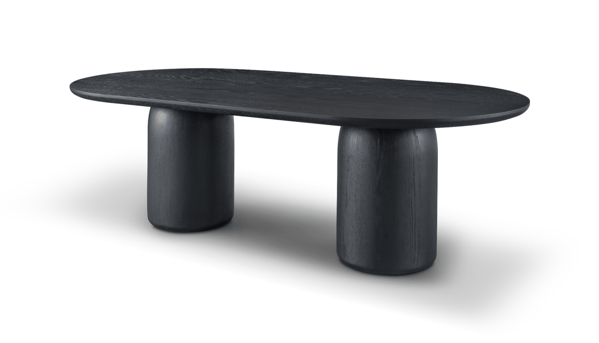 Tommy Franks Living Basilca Dining Table 240 - Matte Black House of Isabella UK