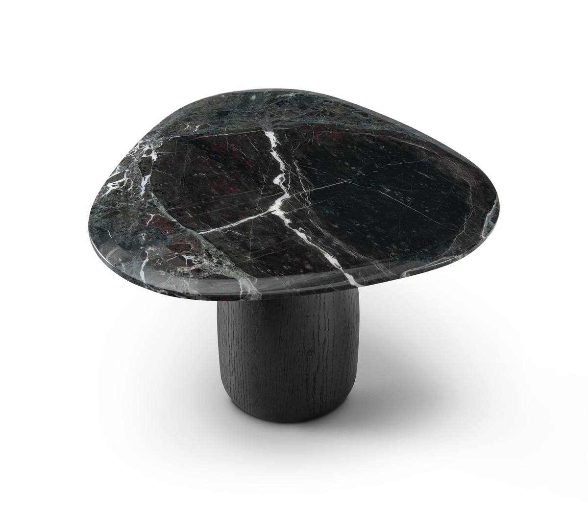 Tommy Franks Living Basilca Side Table - Matte Black Marble House of Isabella UK