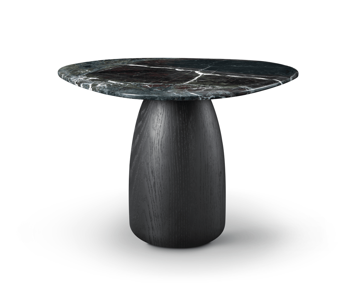 Tommy Franks Living Basilca Side Table - Matte Black Marble House of Isabella UK