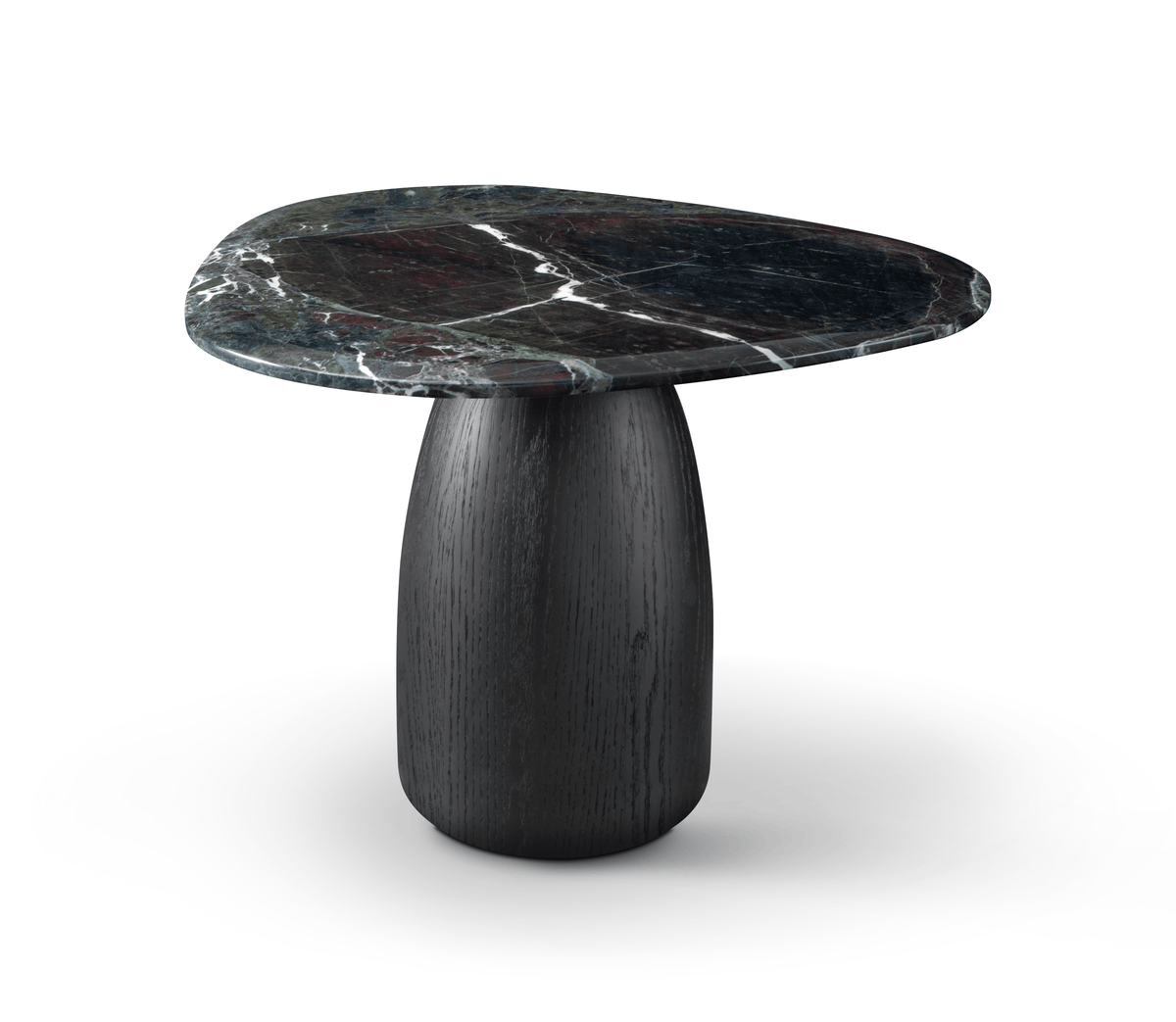 Tommy Franks Living Basilca Side Table - Matte Black Marble House of Isabella UK