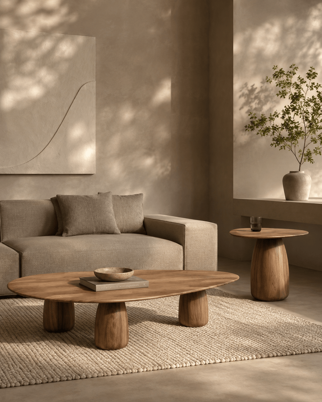 Tommy Franks Living Basilca Side Table - Walnut House of Isabella UK