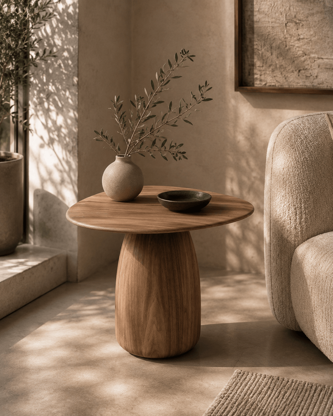 Tommy Franks Living Basilca Side Table - Walnut House of Isabella UK