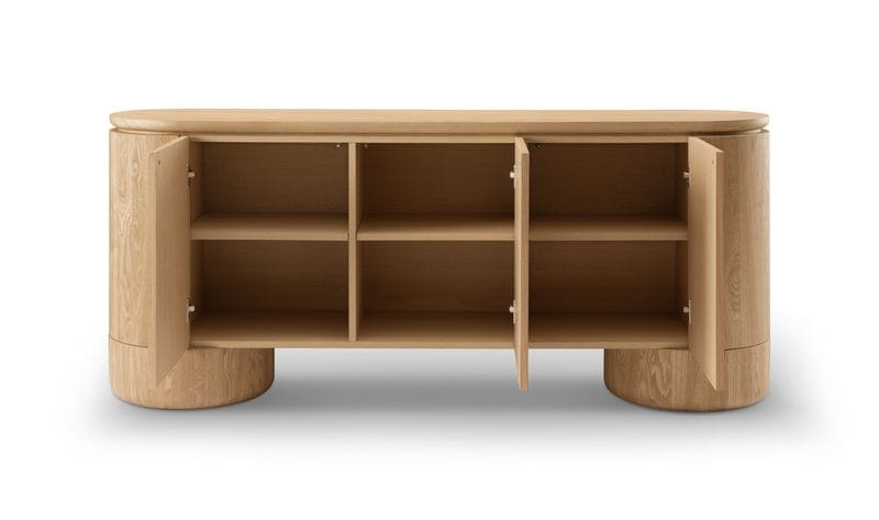 Tommy Franks Living Berwick Buffet - Ash Oak - 3 Door House of Isabella UK