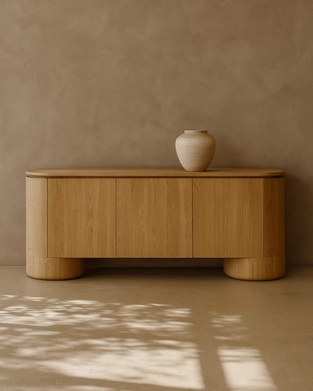 Tommy Franks Living Berwick Buffet - Ash Oak - 3 Door House of Isabella UK