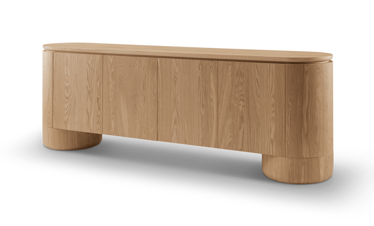 Tommy Franks Living Berwick Buffet - Ash Oak - 4 Door House of Isabella UK