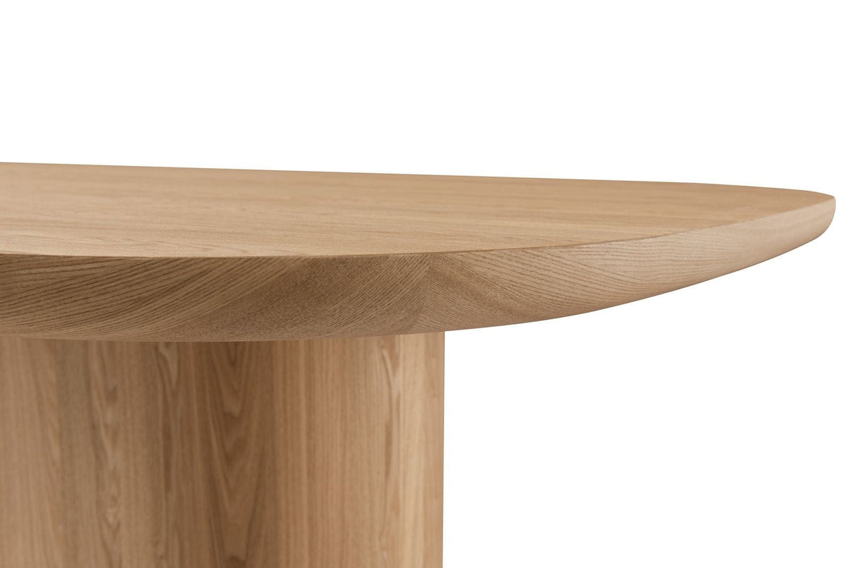 Tommy Franks Living Berwick Dining Table - Single Pedestal - Ash Oak House of Isabella UK