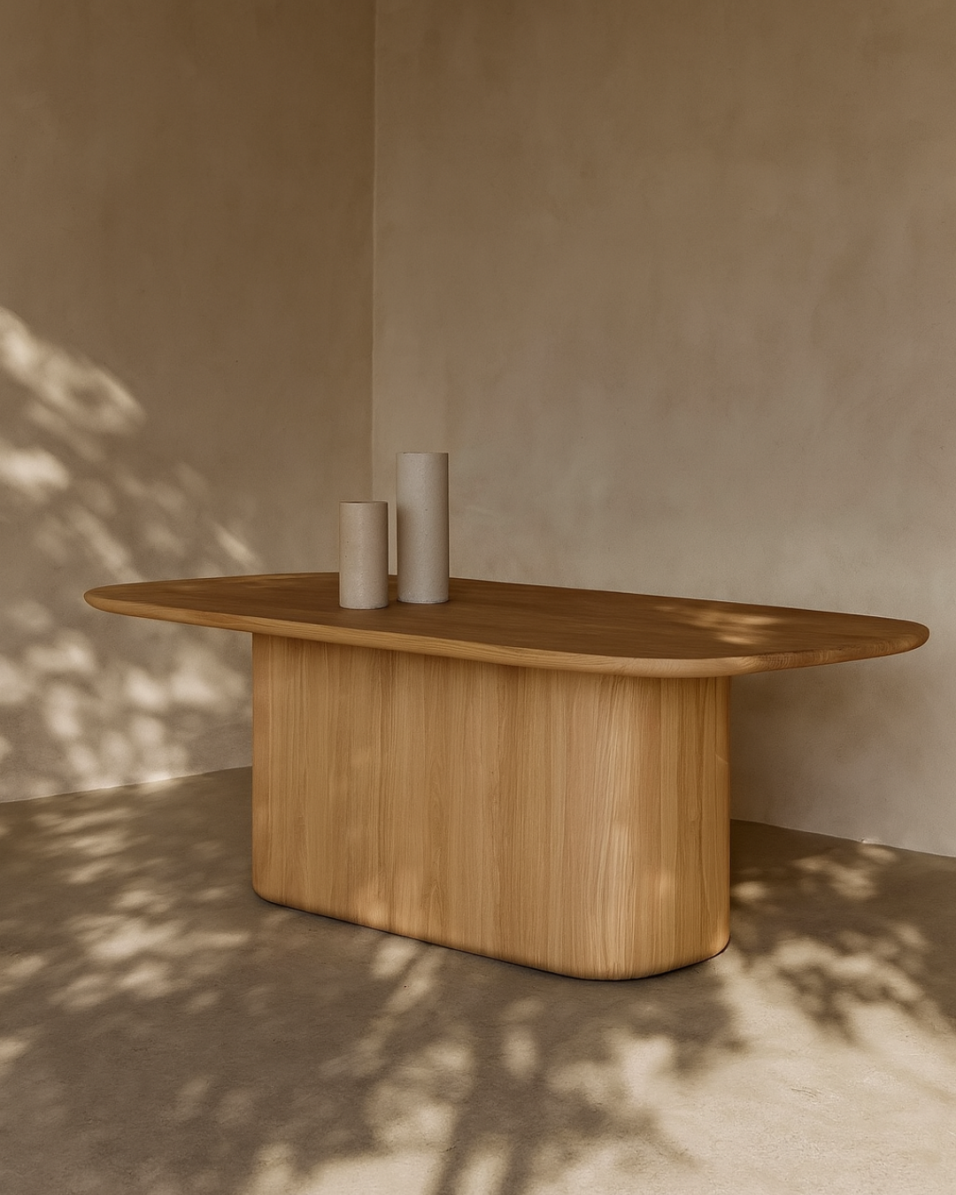 Tommy Franks Living Berwick Dining Table - Single Pedestal - Ash Oak House of Isabella UK