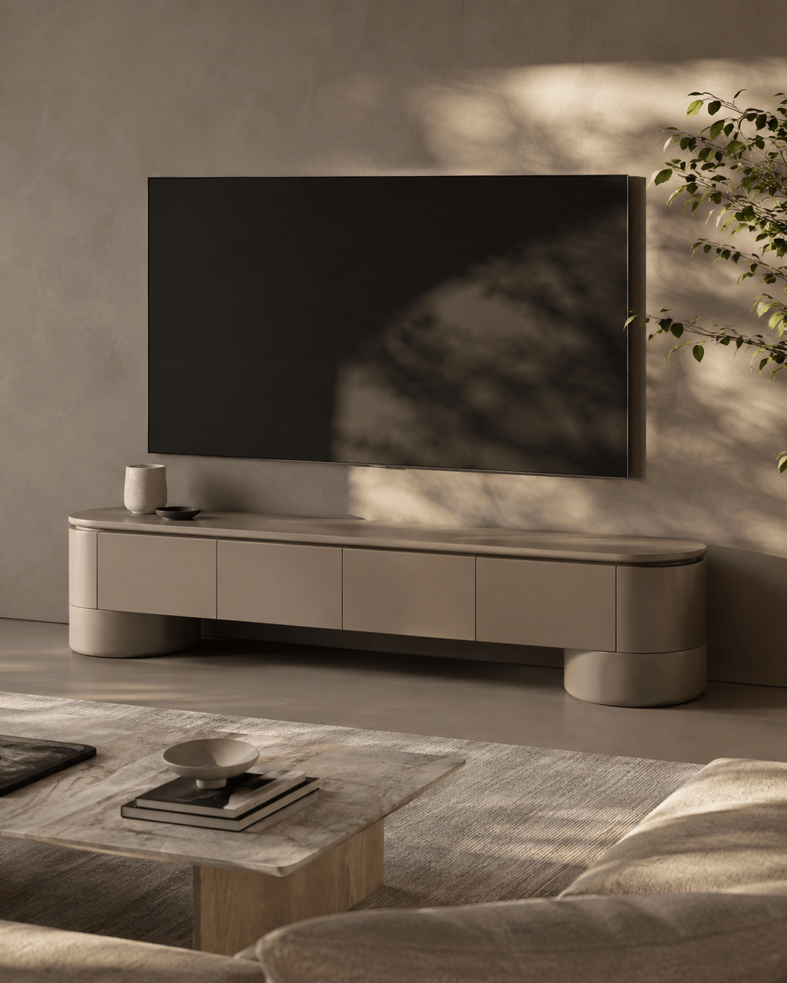 Tommy Franks Living Berwick TV Unit - Cocoa House of Isabella UK