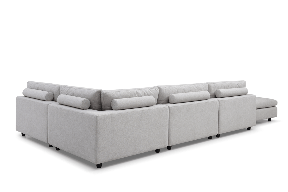 Blanco 5 Piece Modular Sofa - Avery Velour Cream.