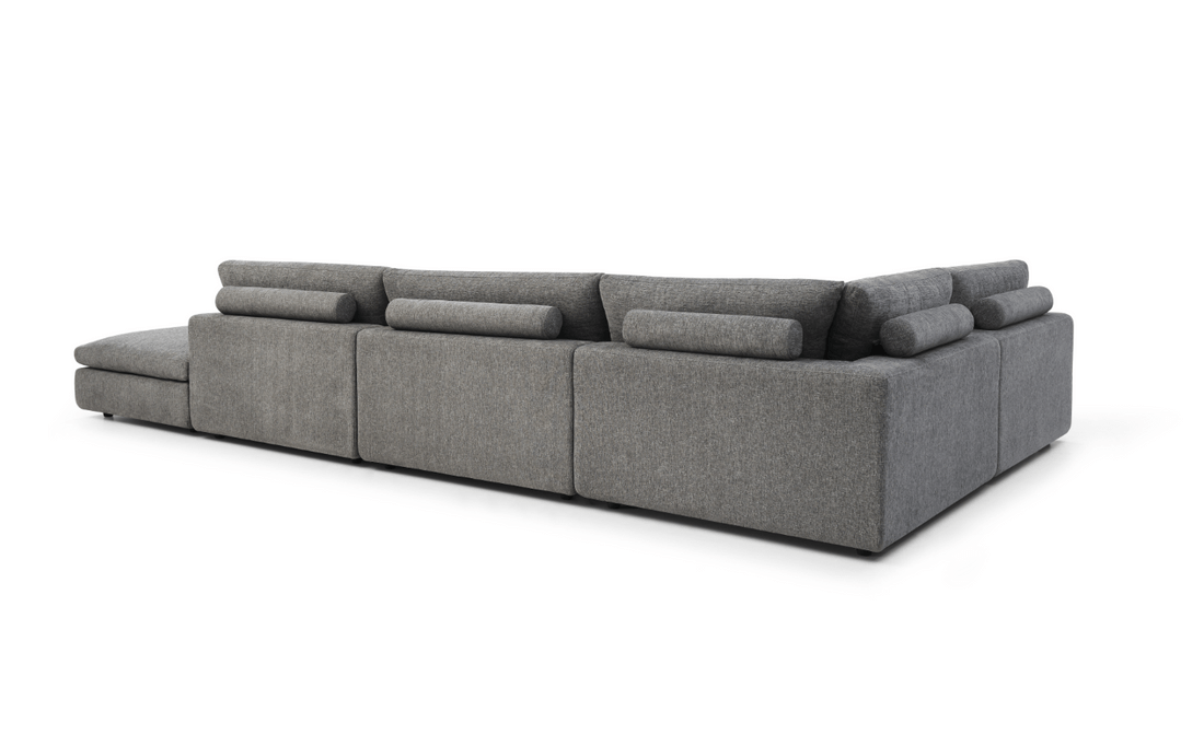Blanco 5 Piece Modular Sofa - Charcoal.