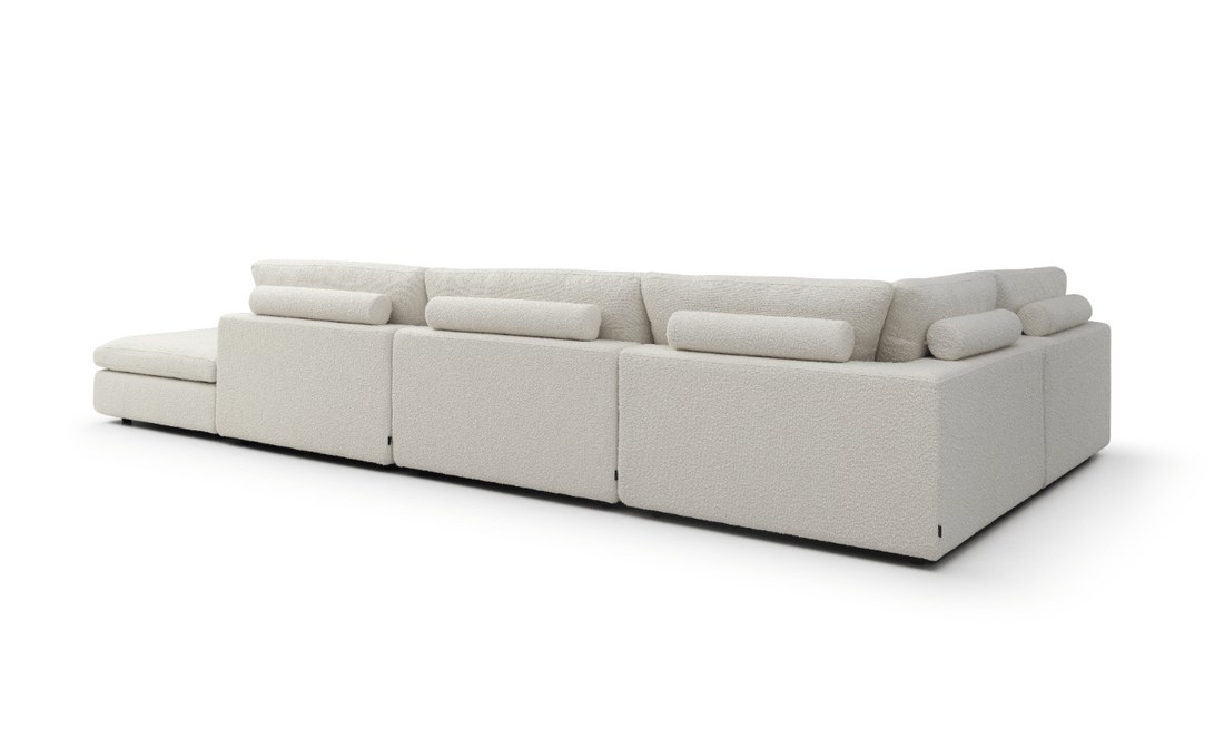 Blanco 5 Piece Modular Sofa - Chex Polar Boucle.