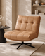 Tommy Franks Living Cesola Swivel Chair - Tan House of Isabella UK