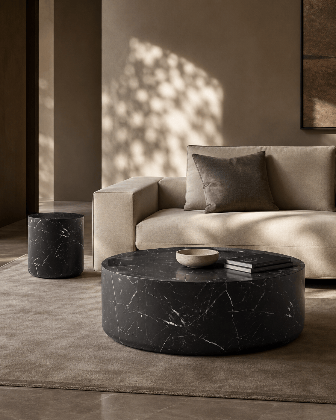 Tommy Franks Living Ciladro Coffee Table - Faux Black Marble - Medium House of Isabella UK