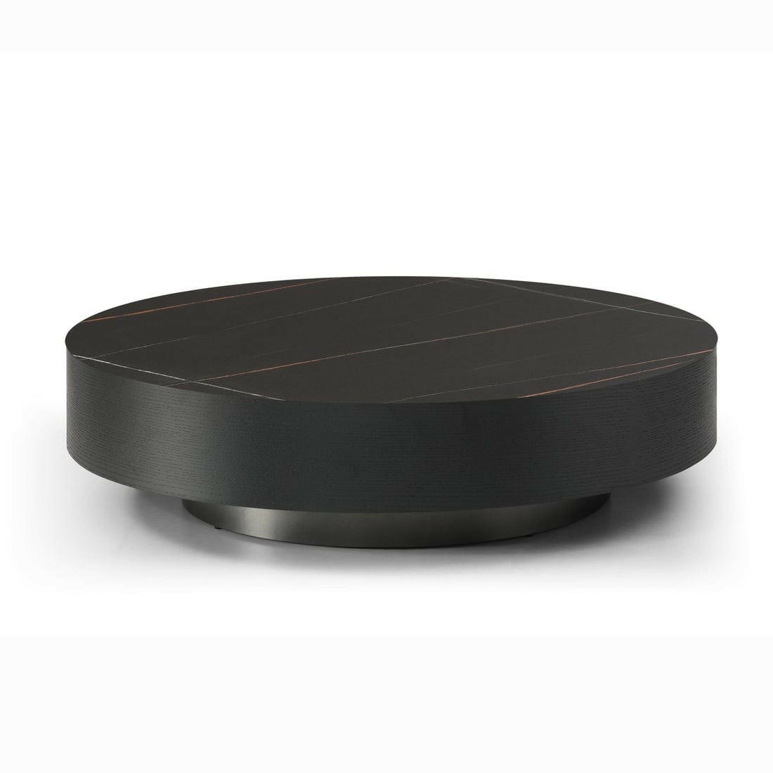 Coin Coffee Table - Black Ceramic Marble.