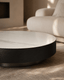 Tommy Franks Living Coin Coffee Table - White Ceramic Marble House of Isabella UK