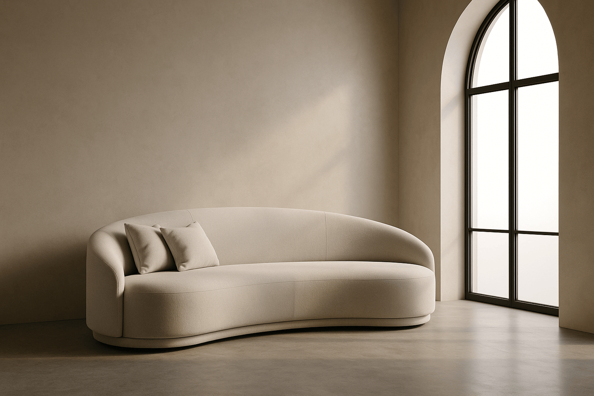 Tommy Franks Living Cove 4-Seater Sofa - Avery Velour Cream House of Isabella UK