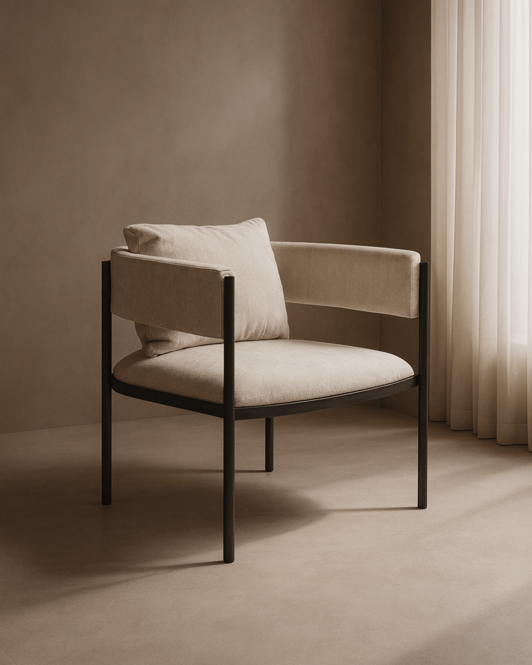 Tommy Franks Living Envie I Lounge Chair - Giselle Grey Beige House of Isabella UK