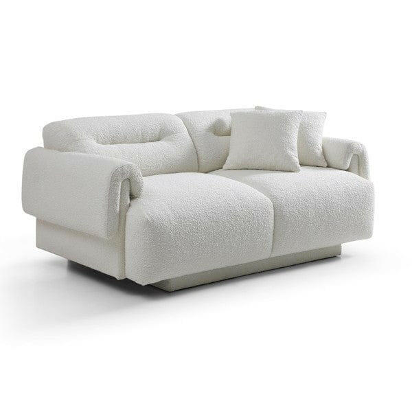 Frankie 2-Seater Lounge - Chex Polar Bouclé.