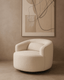 Tommy Franks Living Grace Swivel Chair - Polar BouclÃ© House of Isabella UK
