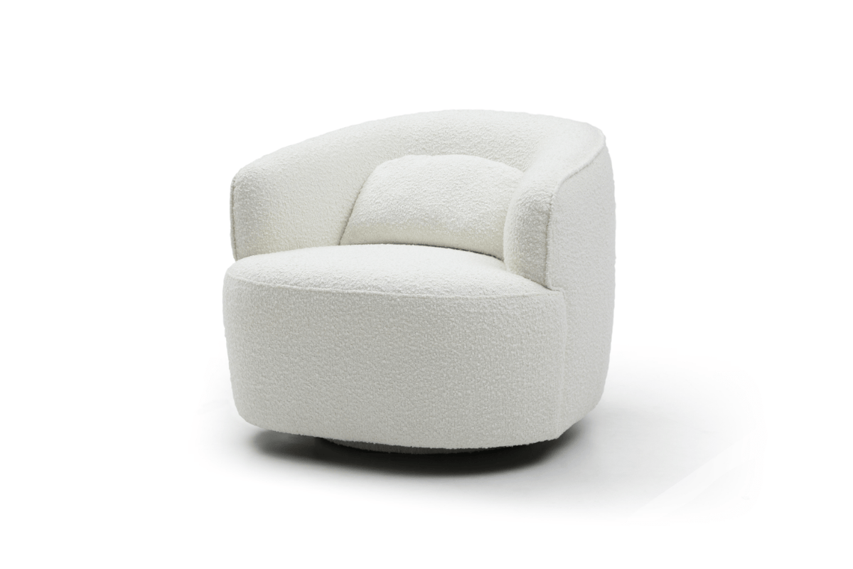 Grace Swivel Chair - Polar BouclÃ©.