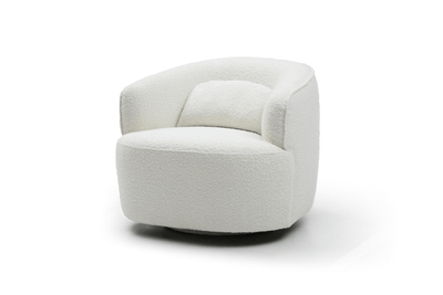 Tommy Franks Living Grace Swivel Chair - Polar Bouclé House of Isabella UK