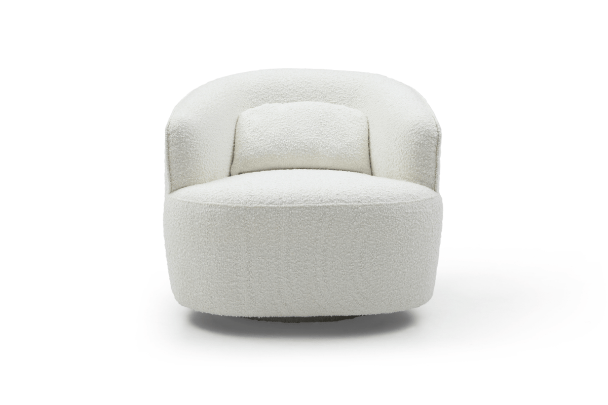 Grace Swivel Chair - Polar BouclÃ©.