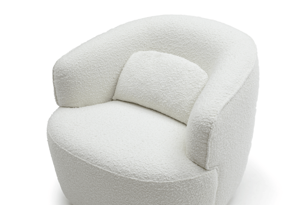 Grace Swivel Chair - Polar BouclÃ©.